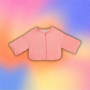 BEATON LINEN - UTILITY CROP IN CORAL